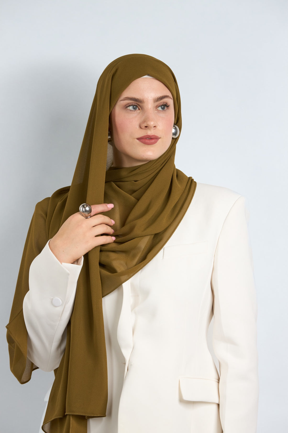 Premium Chiffon Hijab Olive 