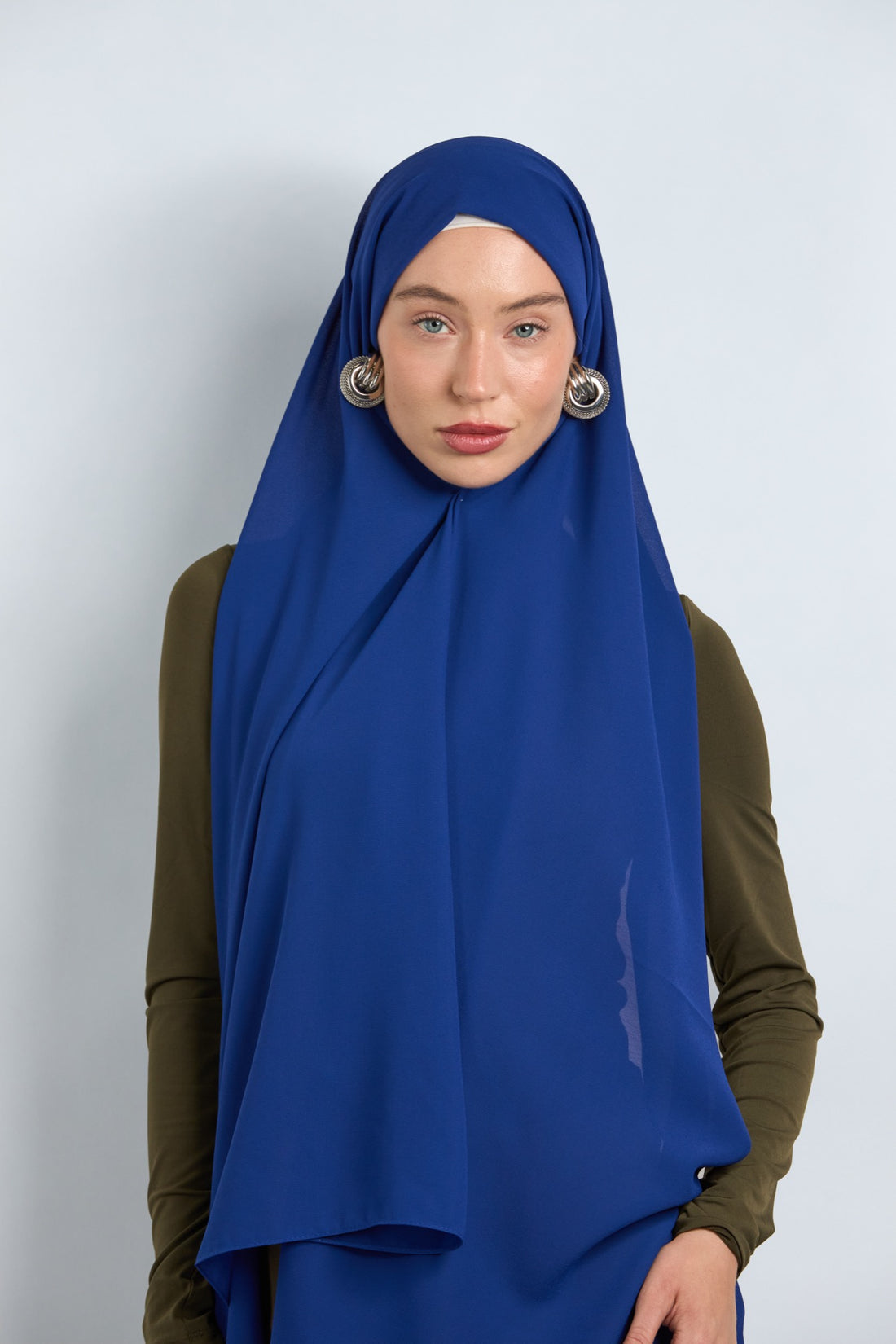 Premium Chiffon Hijab Royal Blue 