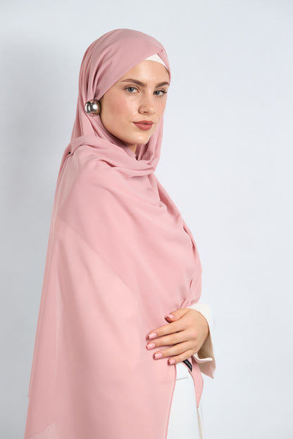 Premium Chiffon Hijab Cashmere Rose 