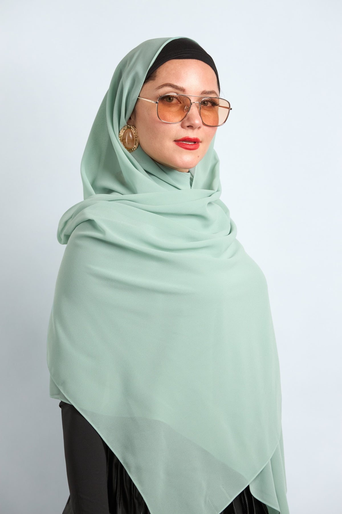 Premium Chiffon Hijab Sage Green 