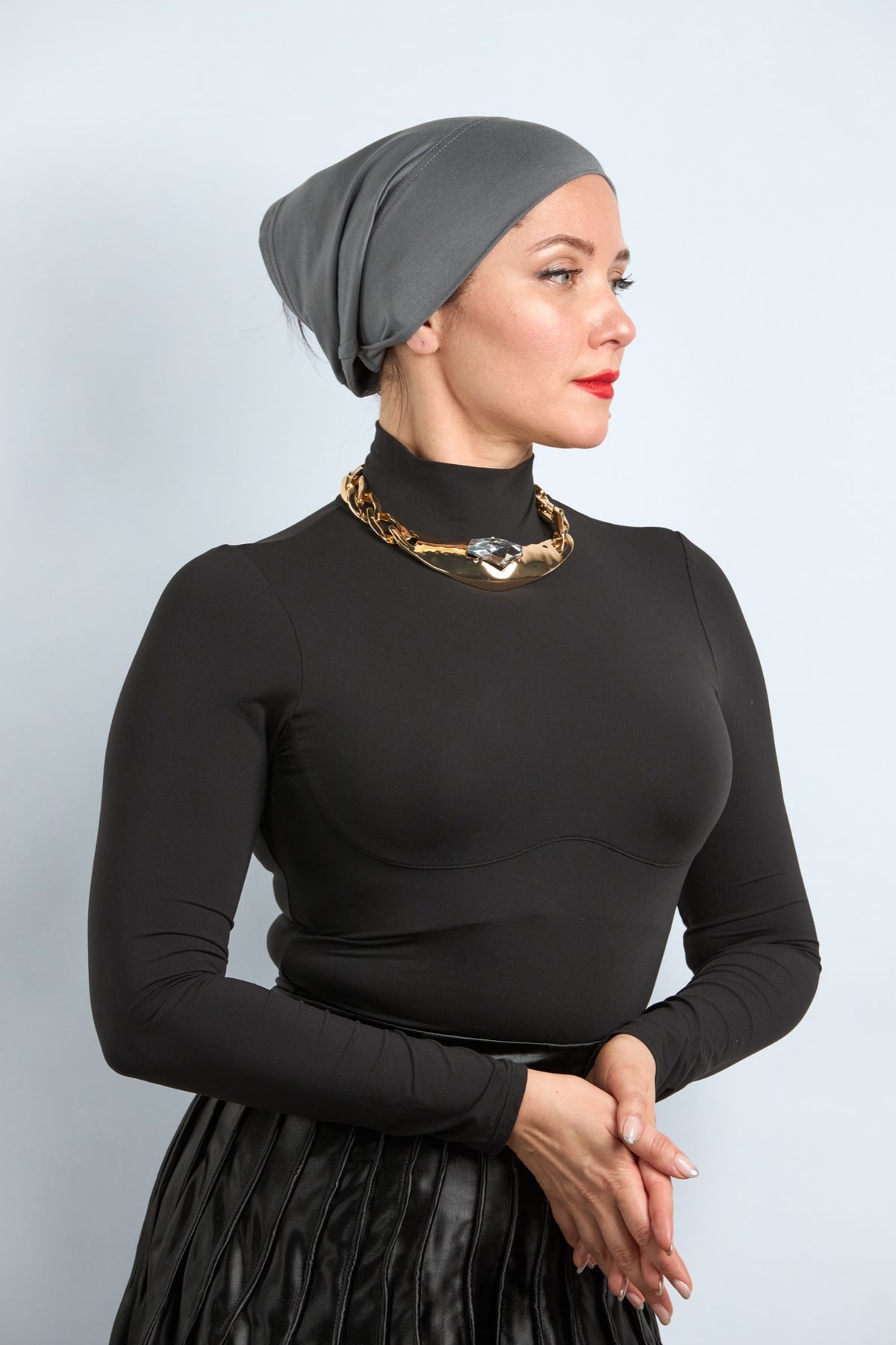 Modal Hijab with Matching Undercap Dark Gray 