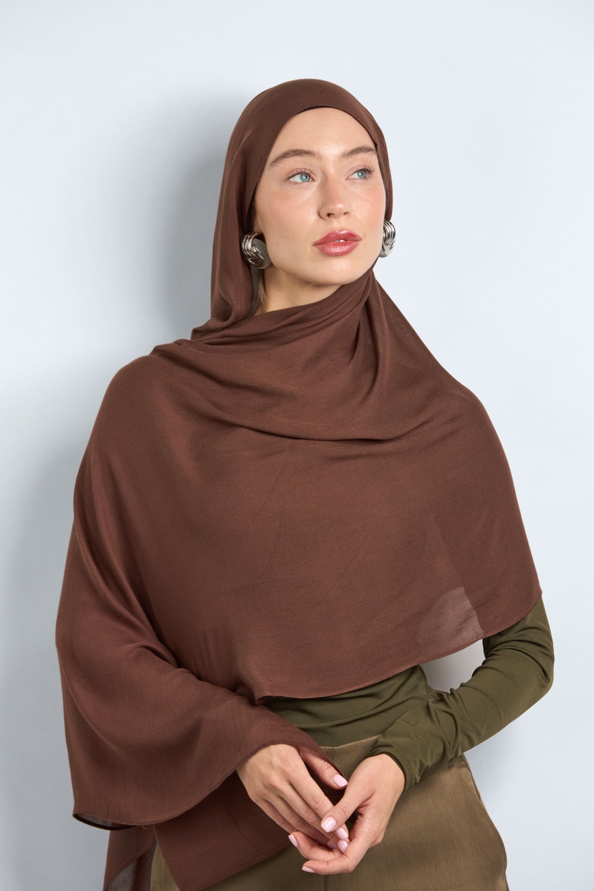 Modal Hijab with Matching Undercap Light Brunette 