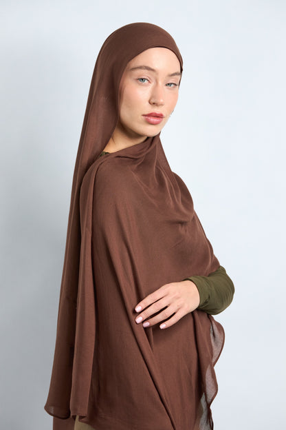 Modal Hijab with Matching Undercap Light Brunette 