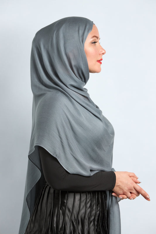 Modal Hijab with Matching Undercap Dark Gray #22