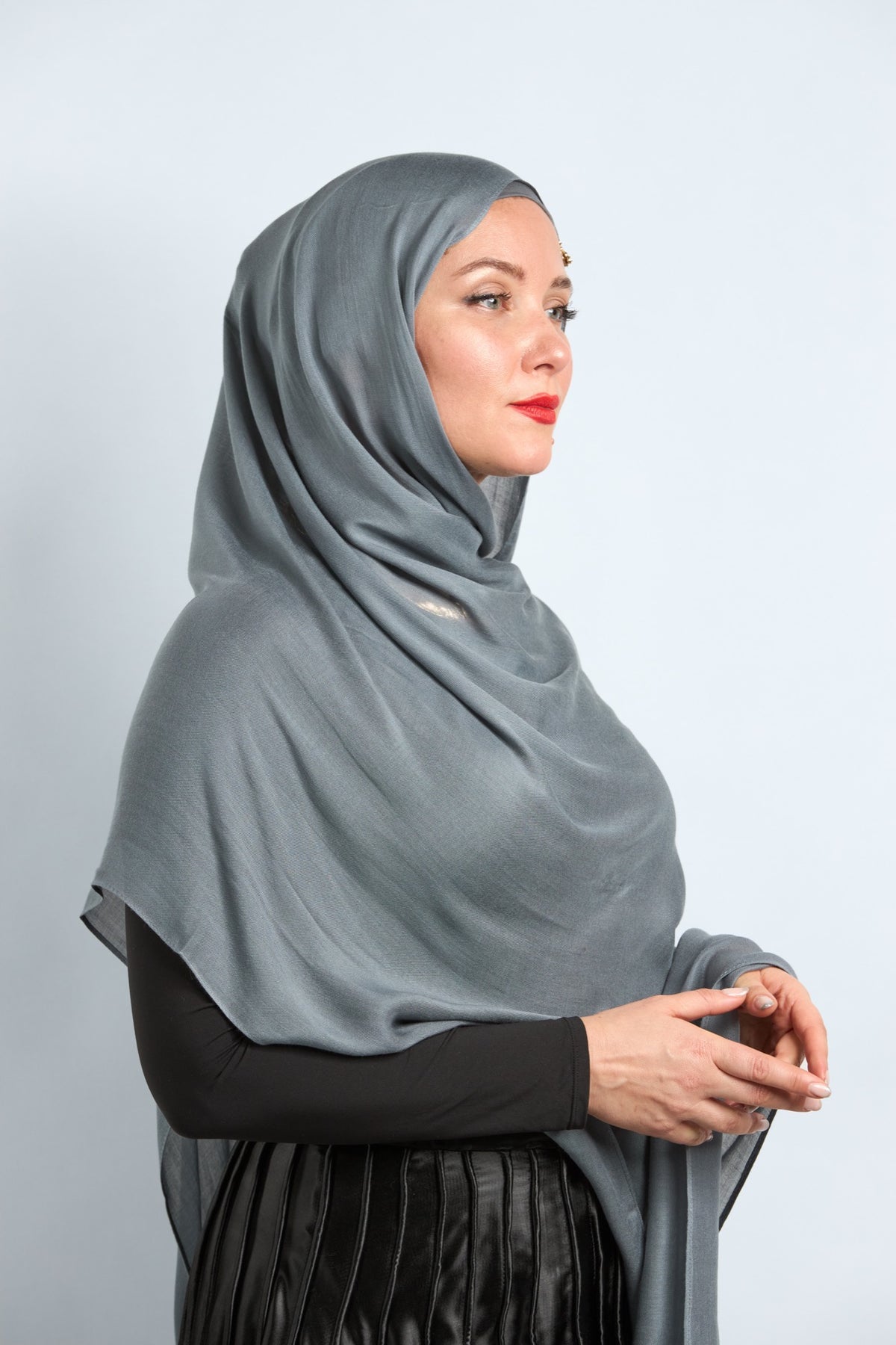 Modal Hijab with Matching Undercap Dark Gray 