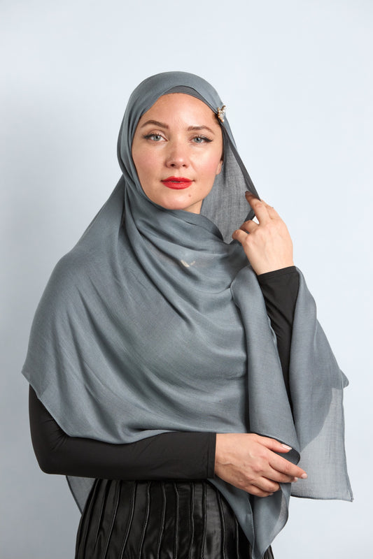 Modal Hijab with Matching Undercap Dark Gray #22
