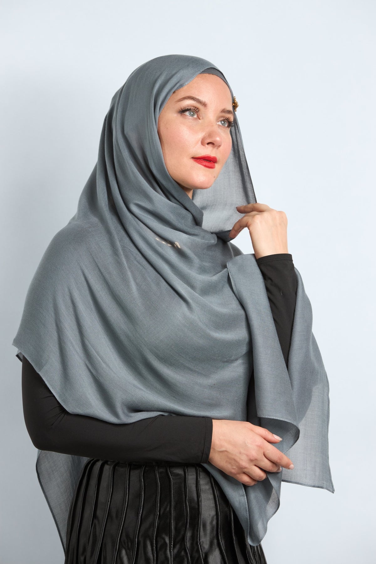 Modal Hijab with Matching Undercap Dark Gray 