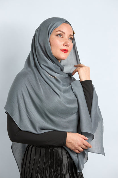 Modal Hijab with Matching Undercap Dark Gray 