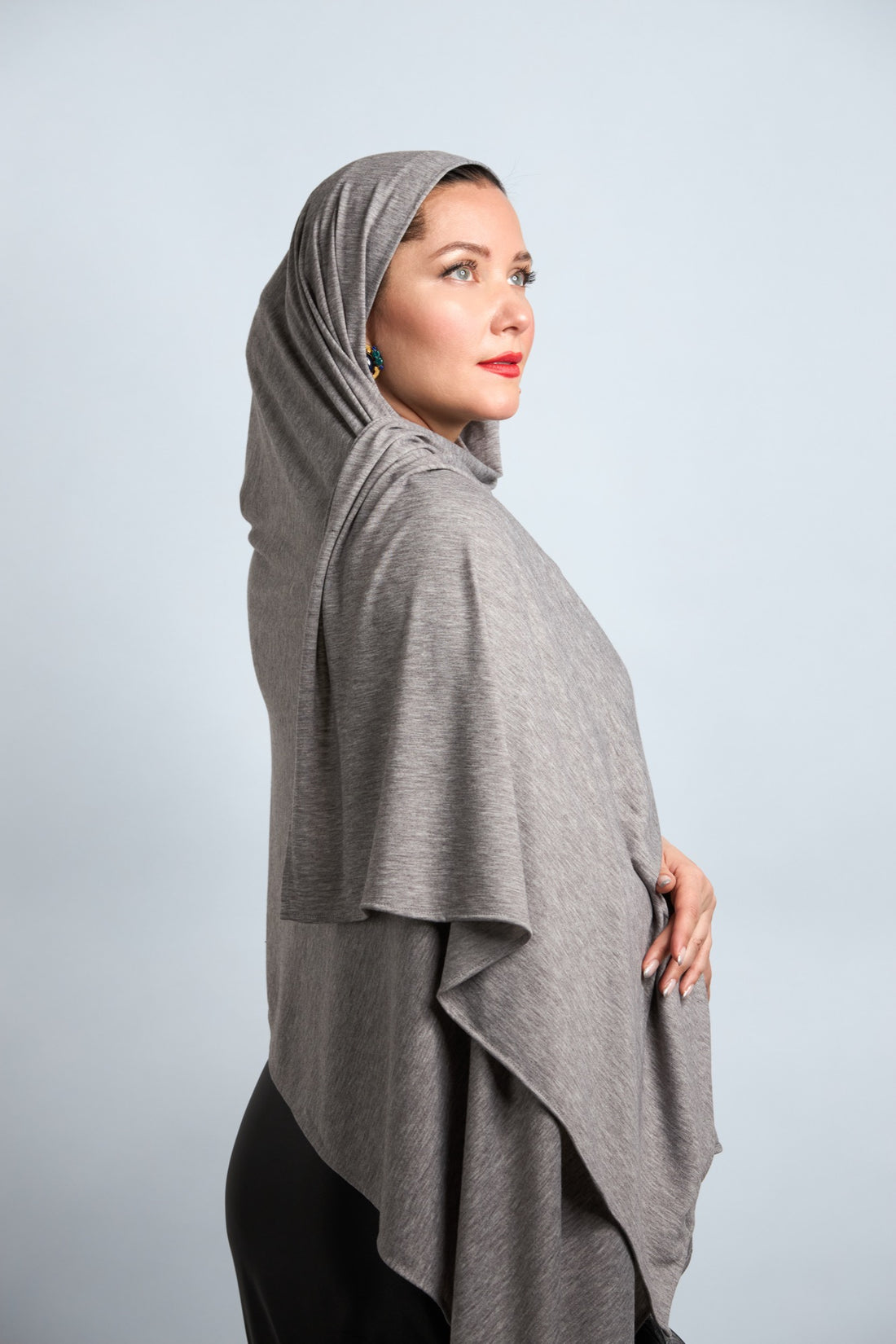 Premium Cotton Jersey Hijab Prior Gray 