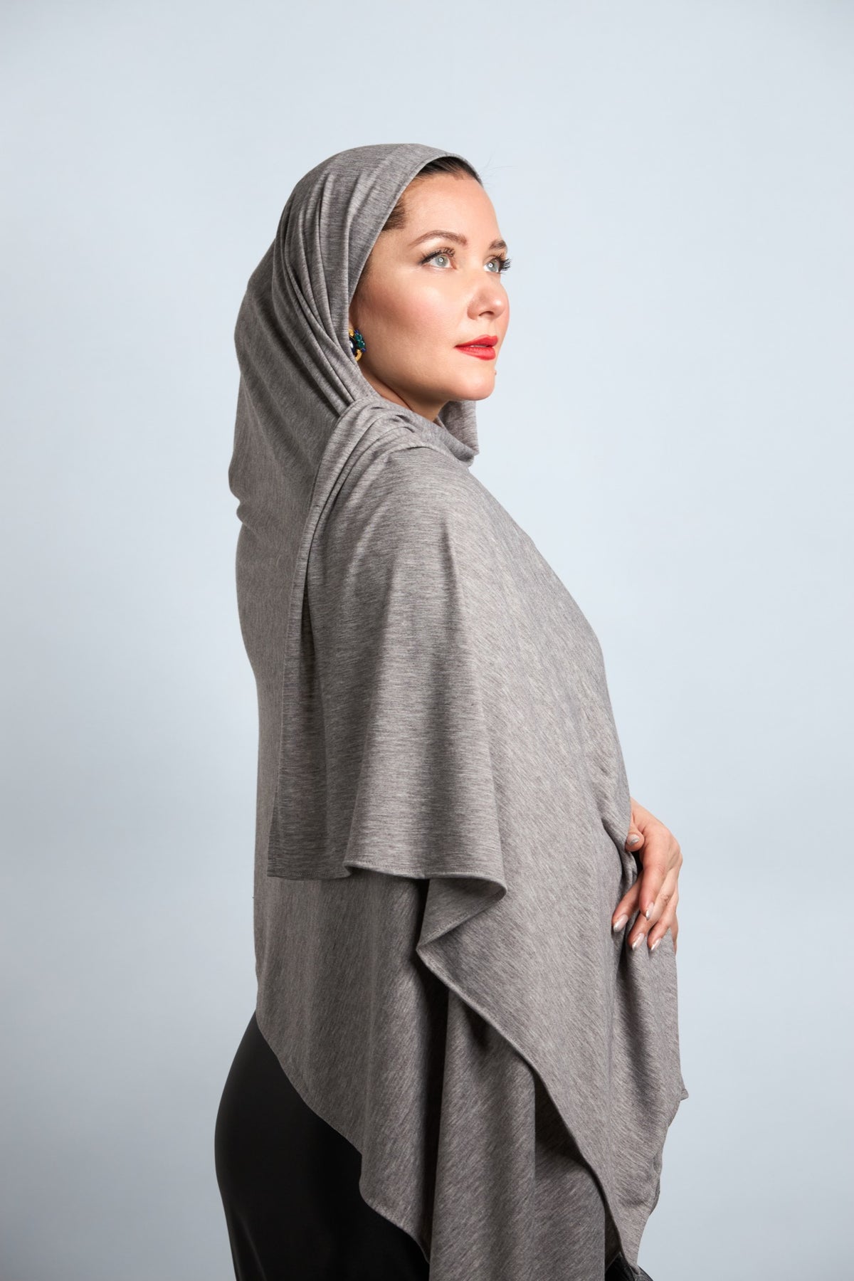 Premium Cotton Jersey Hijab Prior Gray 