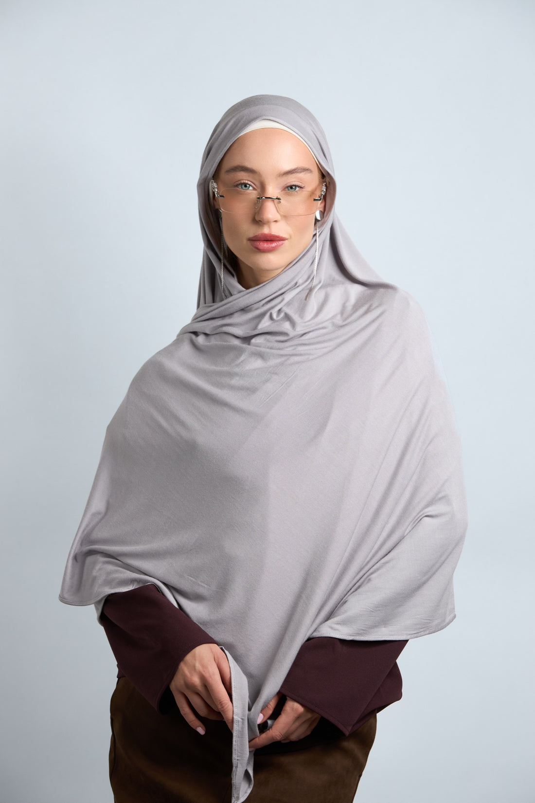 Premium Cotton Jersey Hijab Light Gray 