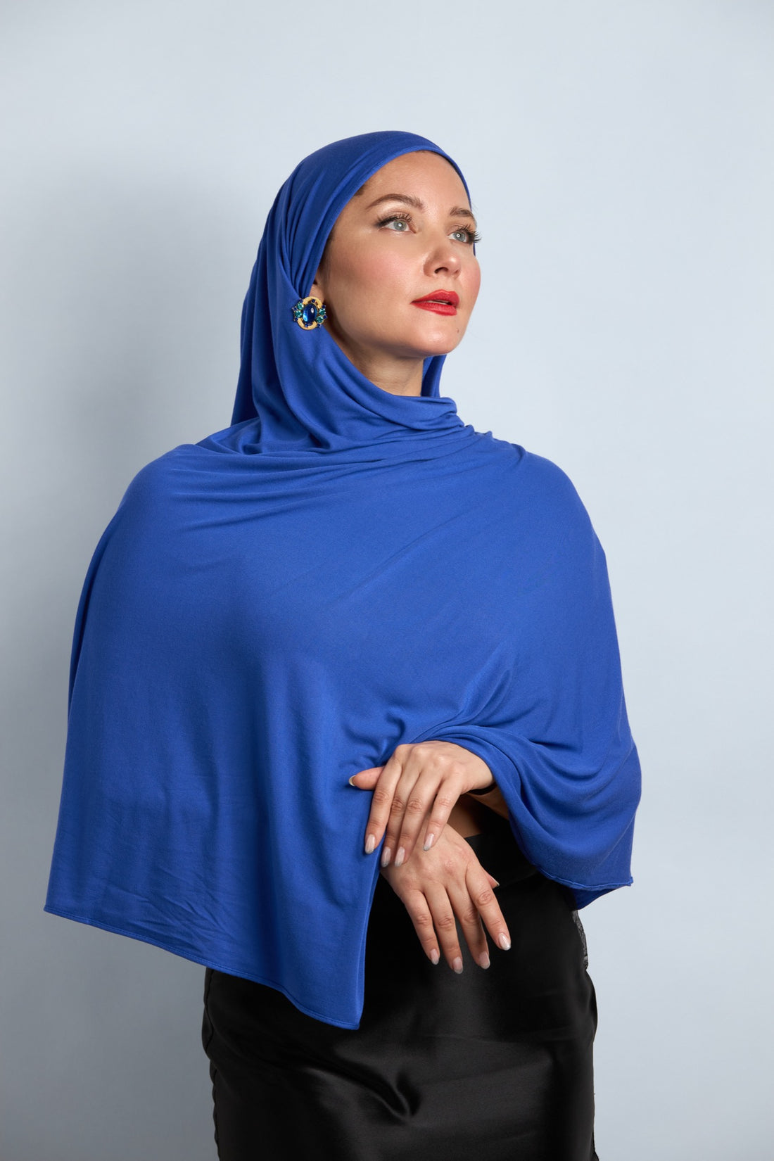Premium Cotton Jersey Hijab Royal Blue 
