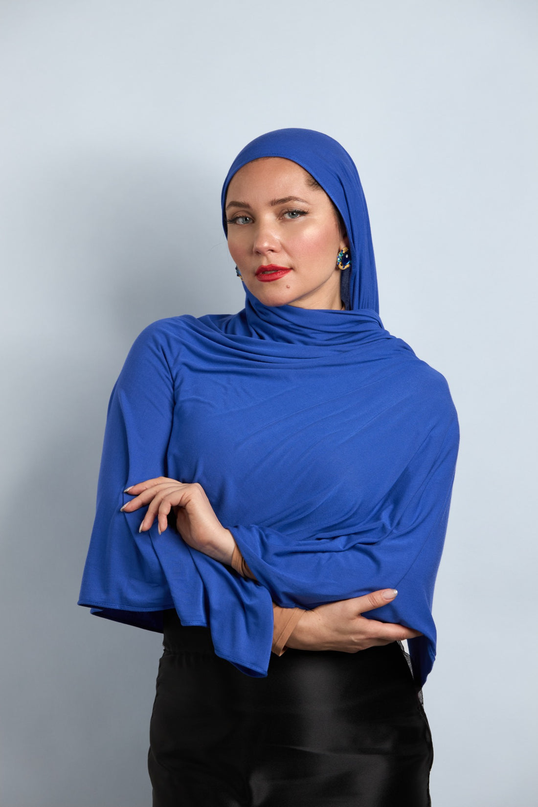 Premium Cotton Jersey Hijab Royal Blue 