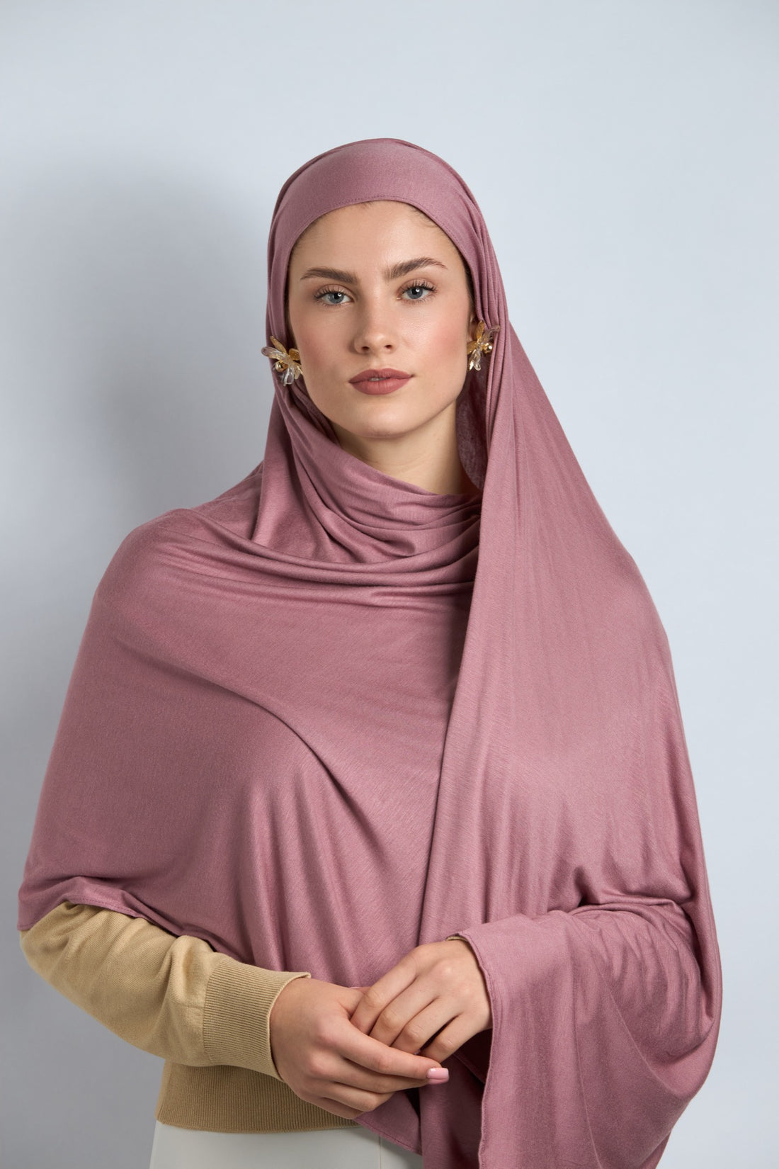 Premium Cotton Jersey Hijab Pulse Purple 