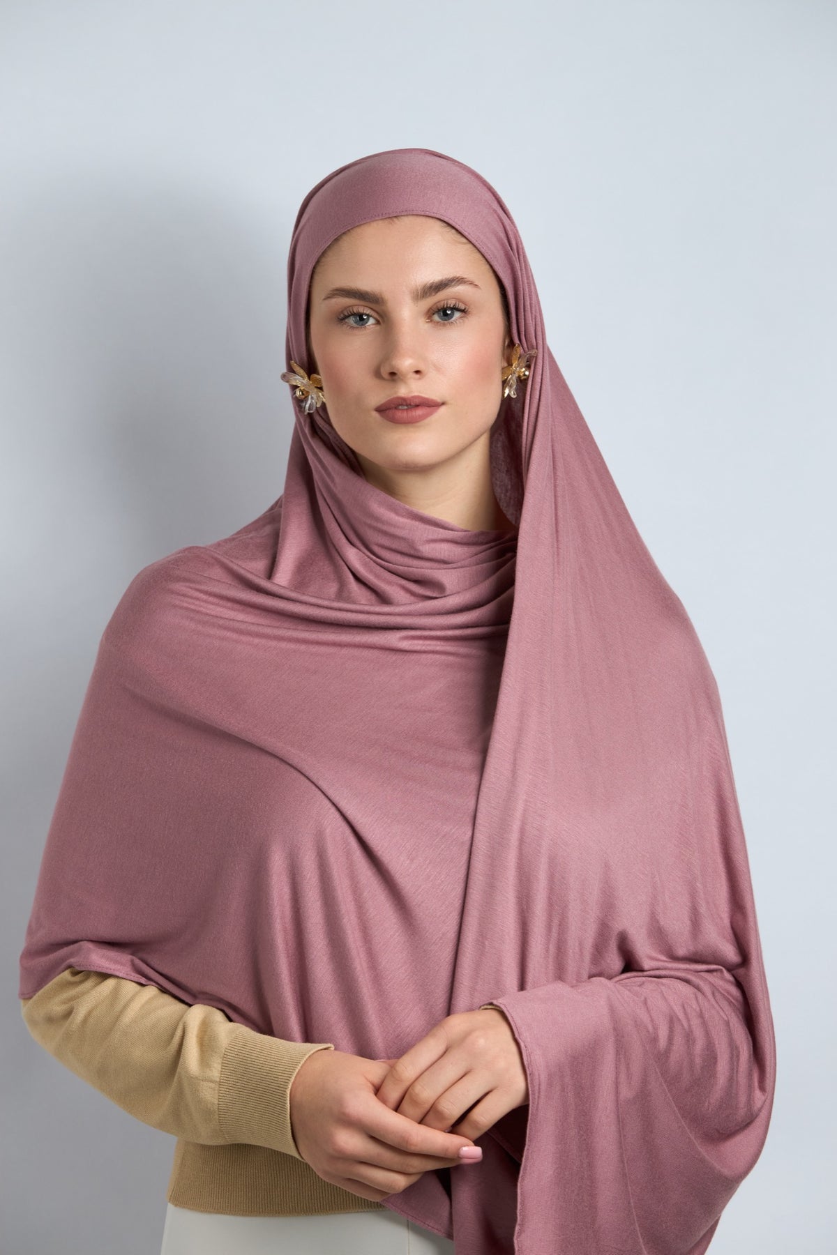 Premium Cotton Jersey Hijab Pulse Purple 