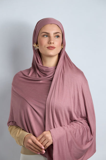 Premium Cotton Jersey Hijab Pulse Purple 