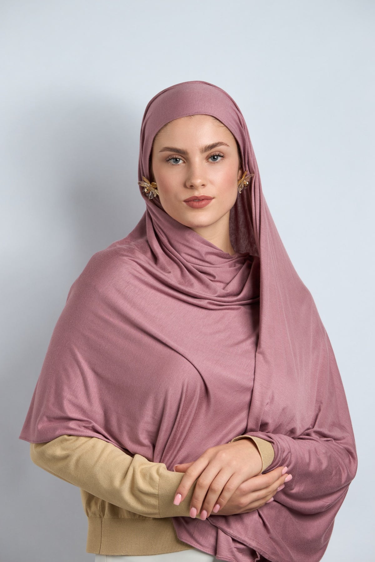 Premium Cotton Jersey Hijab Pulse Purple 