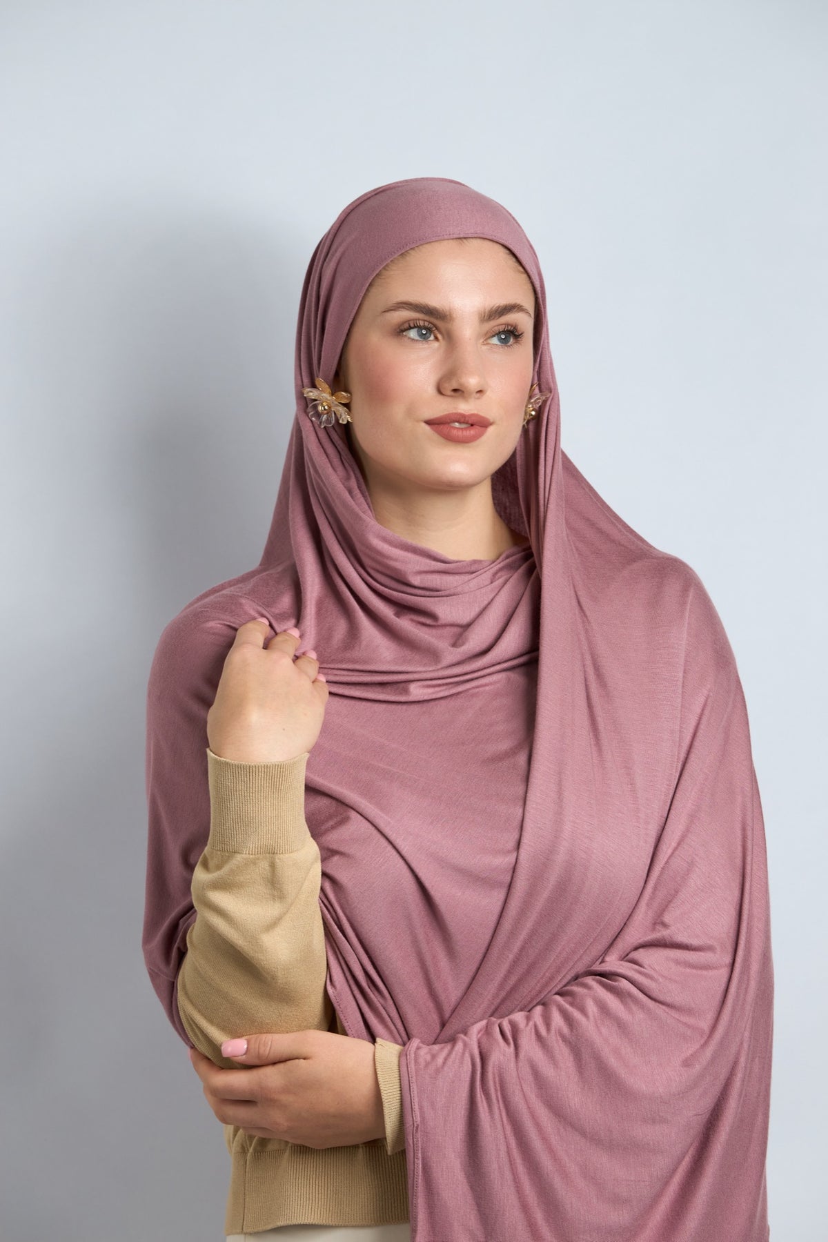 Premium Cotton Jersey Hijab Pulse Purple 