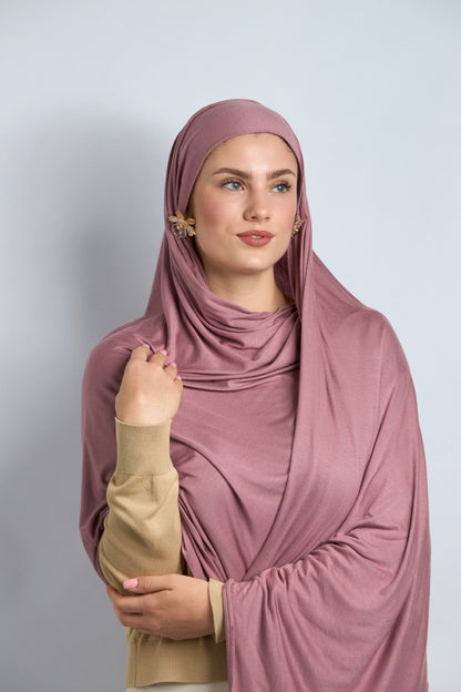Premium Cotton Jersey Hijab Pulse Purple 