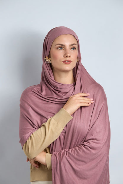 Premium Cotton Jersey Hijab Pulse Purple 