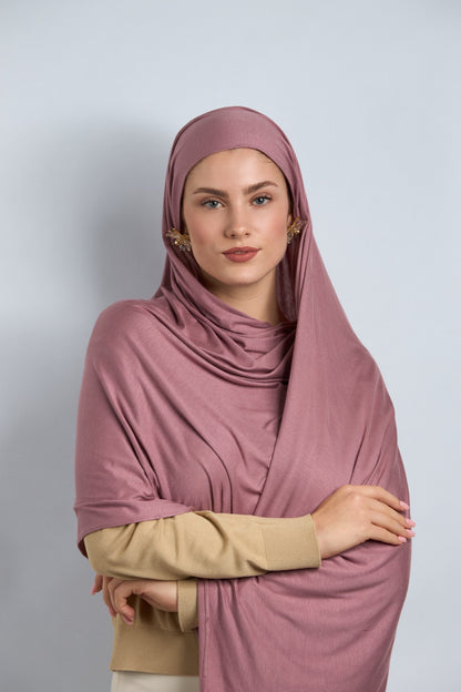 Premium Cotton Jersey Hijab Pulse Purple 
