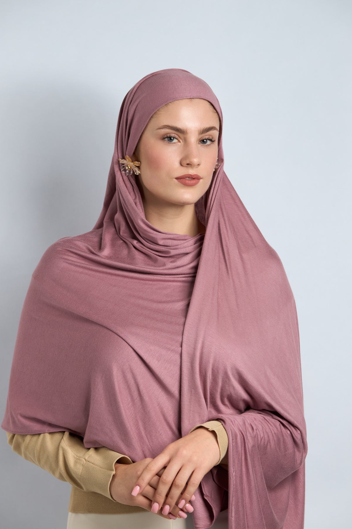 Premium Cotton Jersey Hijab Pulse Purple 