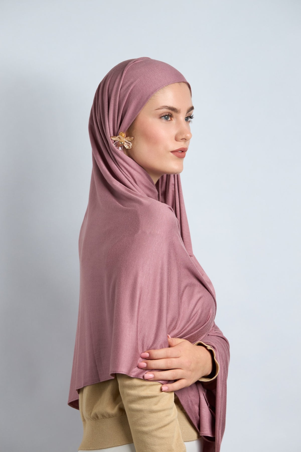 Premium Cotton Jersey Hijab Pulse Purple 