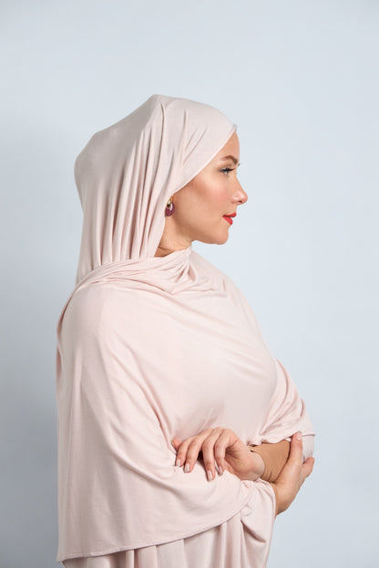 Premium Cotton Jersey Hijab Blush Pink 