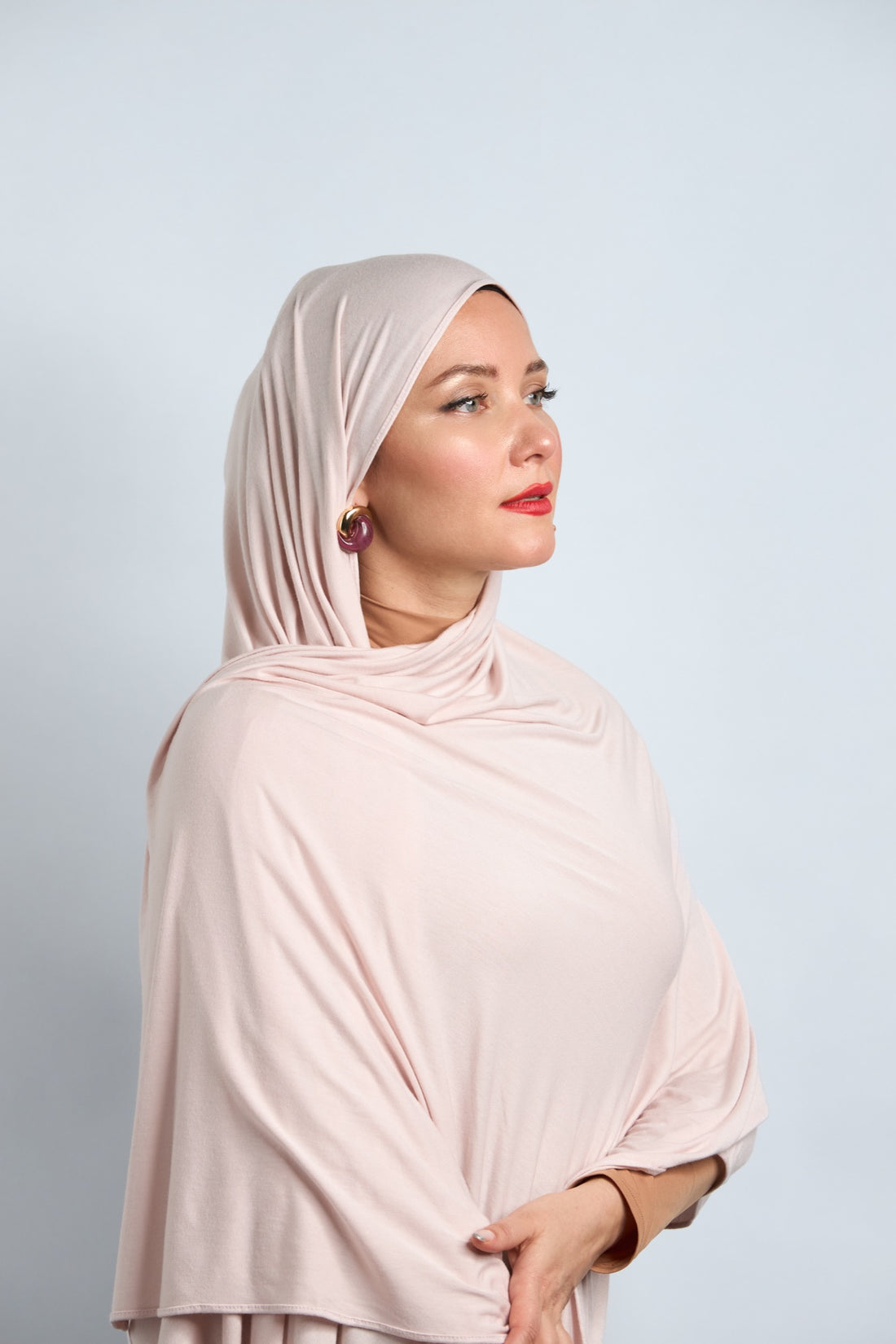 Premium Cotton Jersey Hijab Blush Pink 