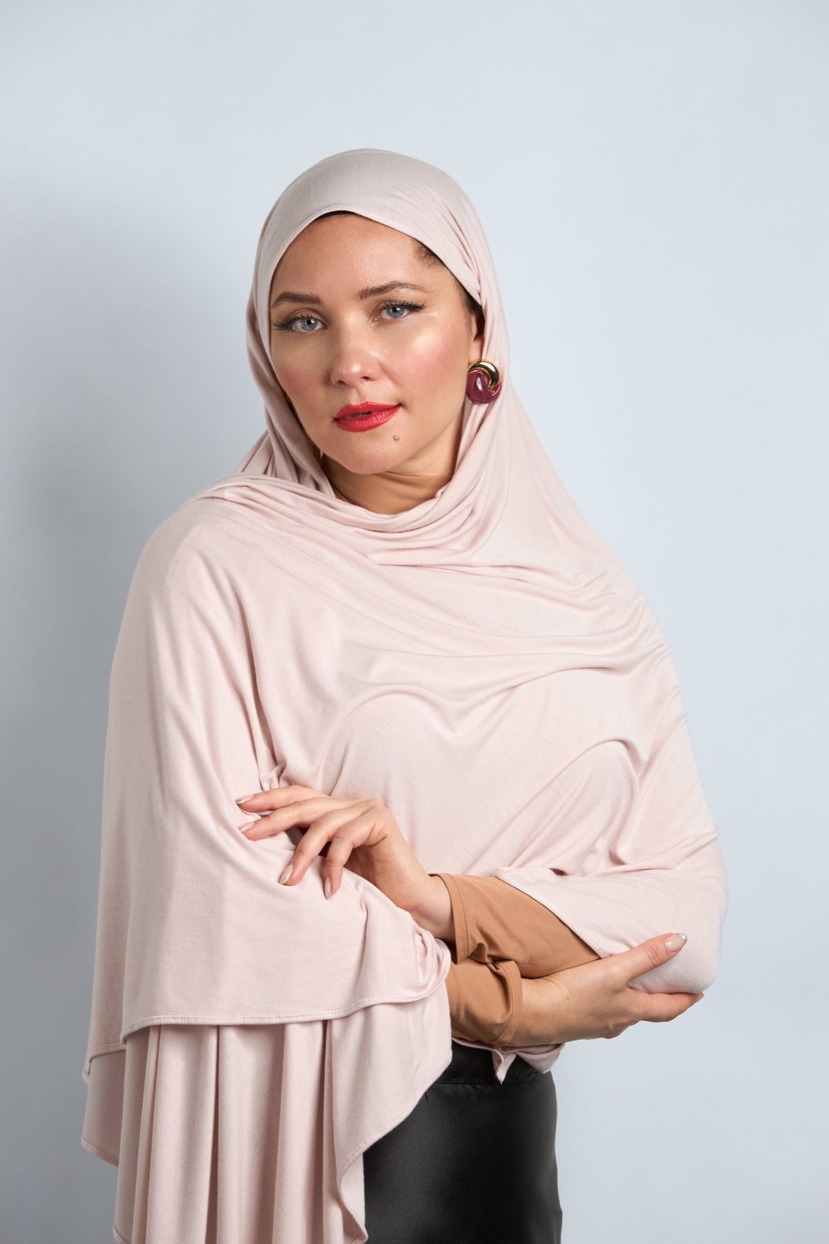 Premium Cotton Jersey Hijab Blush Pink 