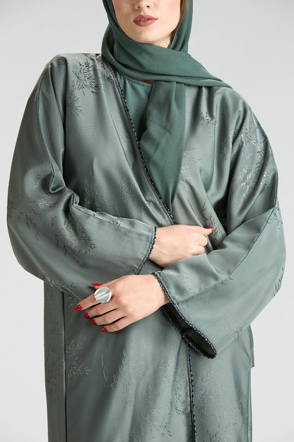Sukoon Sage Green Abaya 3 Pieces