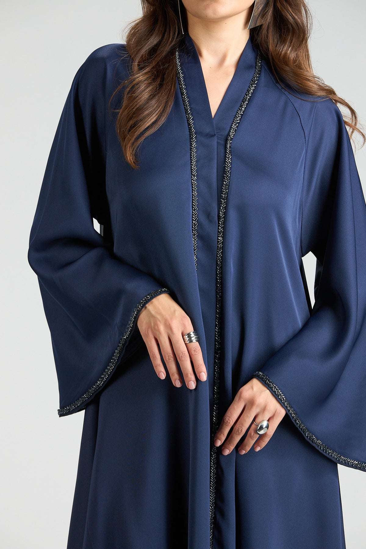 Amara Navy Blue 2-Piece Abaya with Hijab
