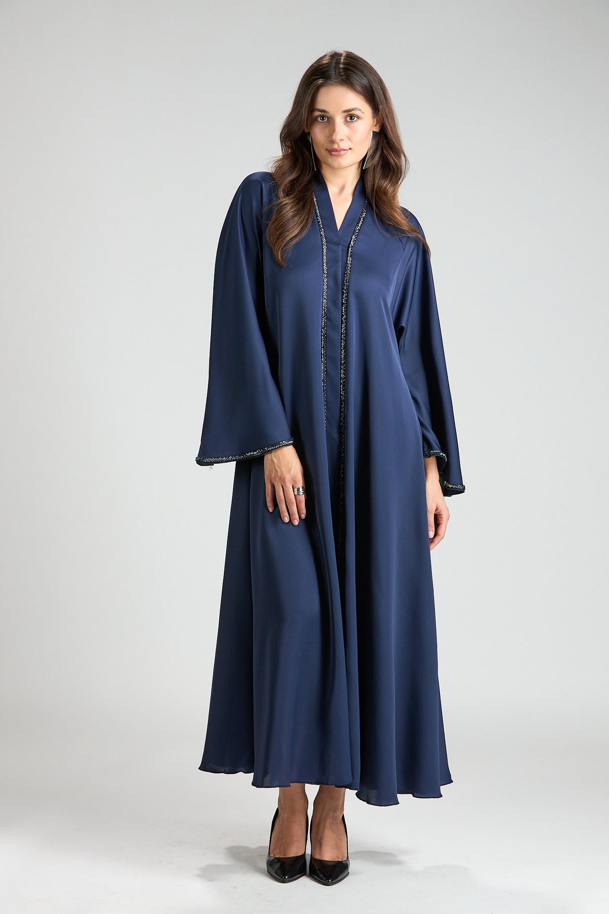 Amara Navy Blue 2-Piece Abaya with Hijab