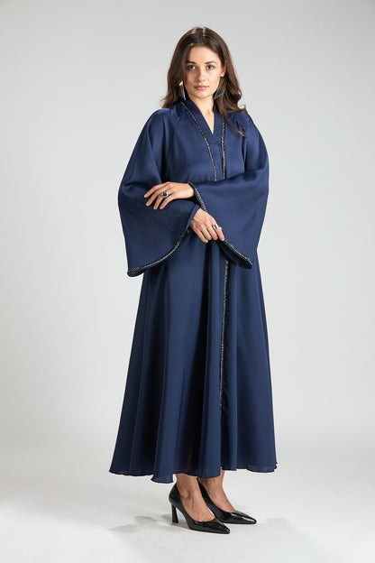 Amara Navy Blue 2-Piece Abaya with Hijab