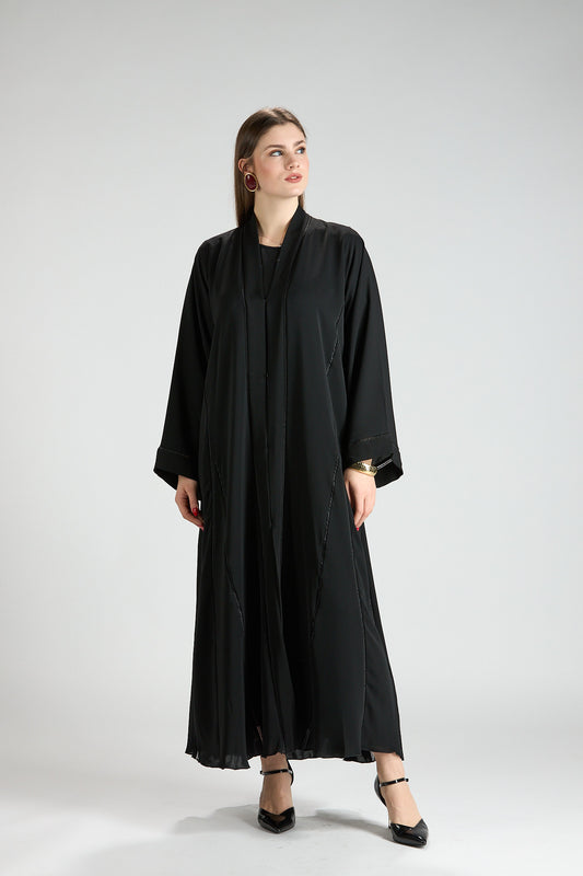 Elara Black Abaya