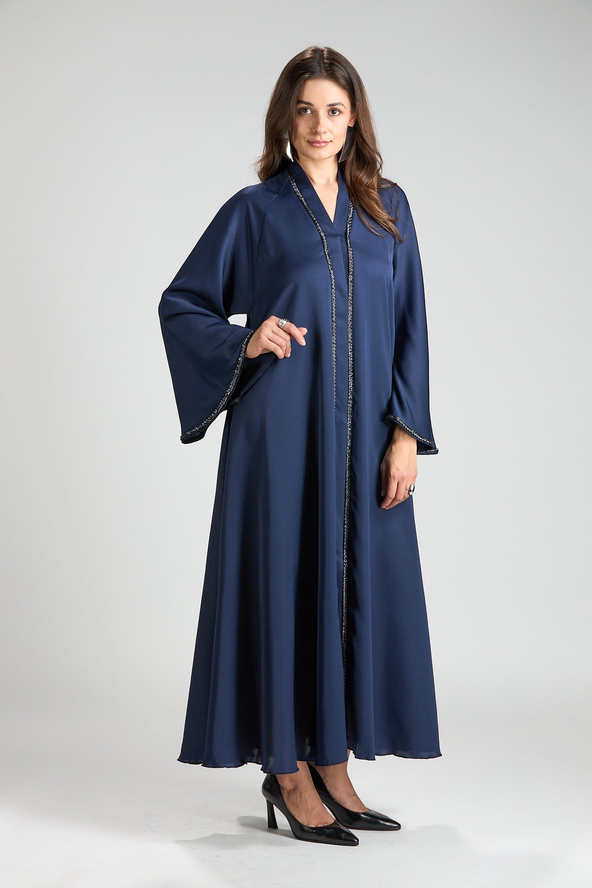 Amara Navy Blue 2-Piece Abaya with Hijab