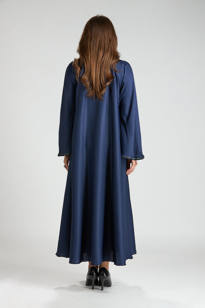 Amara Navy Blue 2-Piece Abaya with Hijab