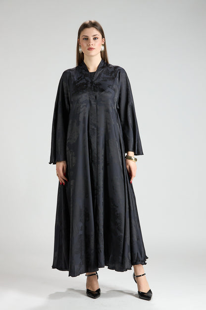 Midnight Blue Grace Jacquard Abaya