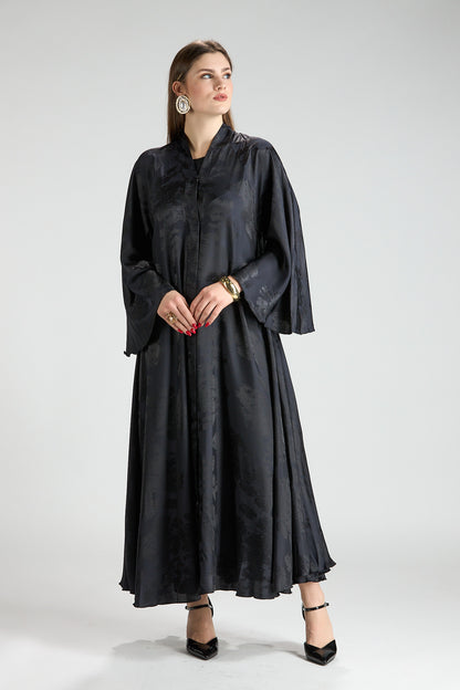 Midnight Blue Grace Jacquard Abaya