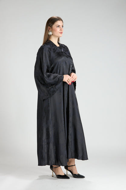 Midnight Blue Grace Jacquard Abaya