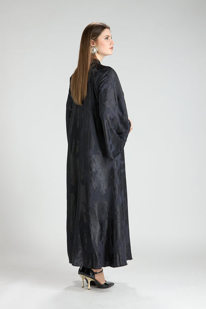 Midnight Blue Grace Jacquard Abaya