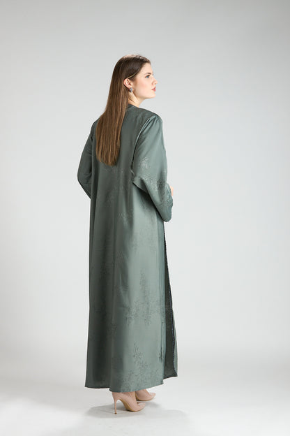 Sukoon Sage Green Abaya 3 Pieces