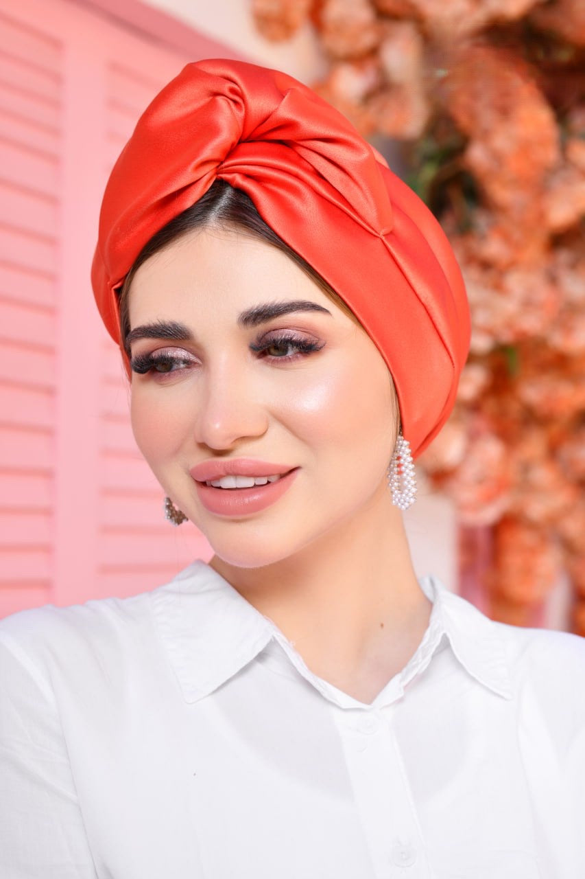 Orange Silk Turban