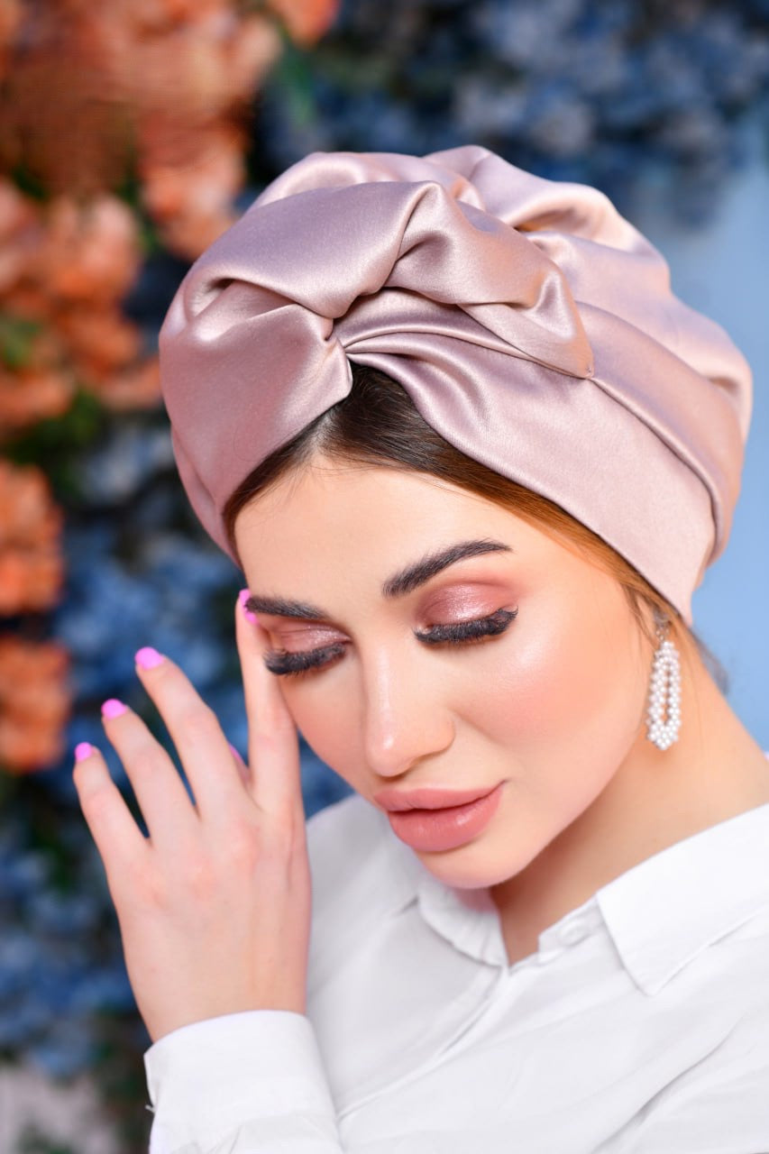 Lavender Silk Turban