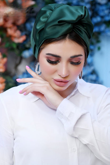 Green Silk Turban