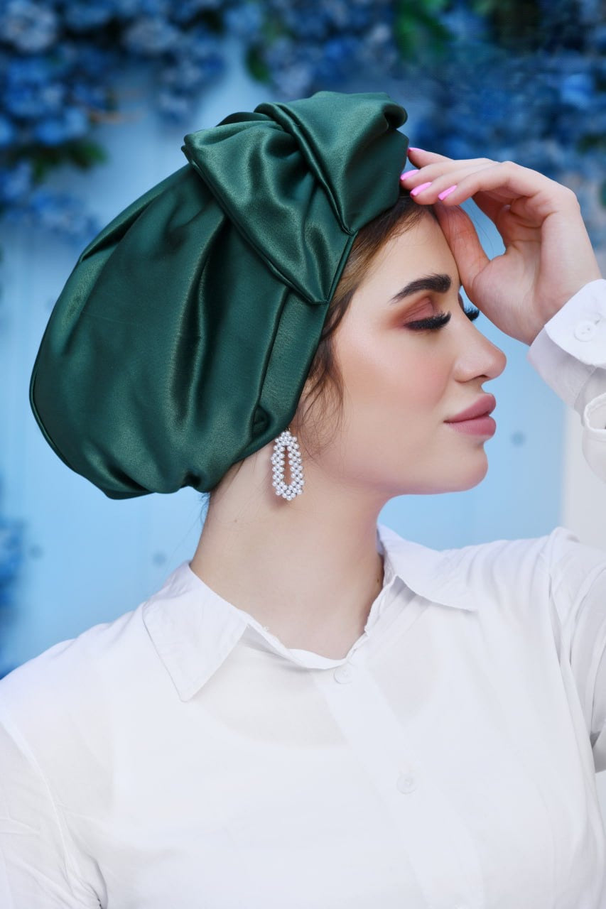 Green Silk Turban