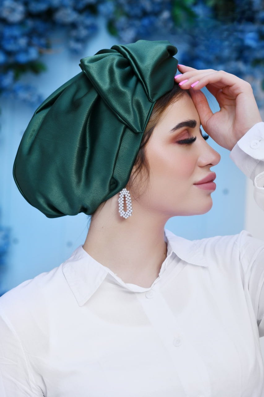 SILK GREEN TURBAN