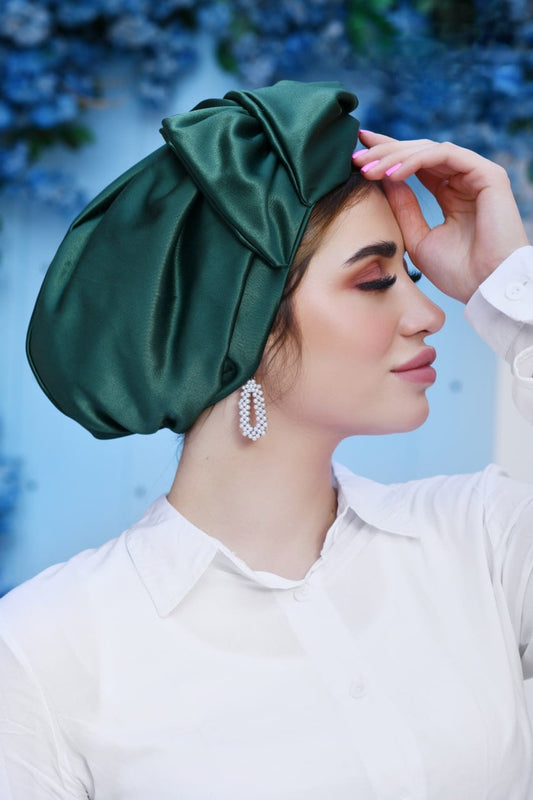 SILK GREEN TURBAN