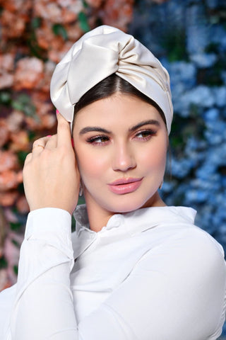 SILK WHITE TURBAN