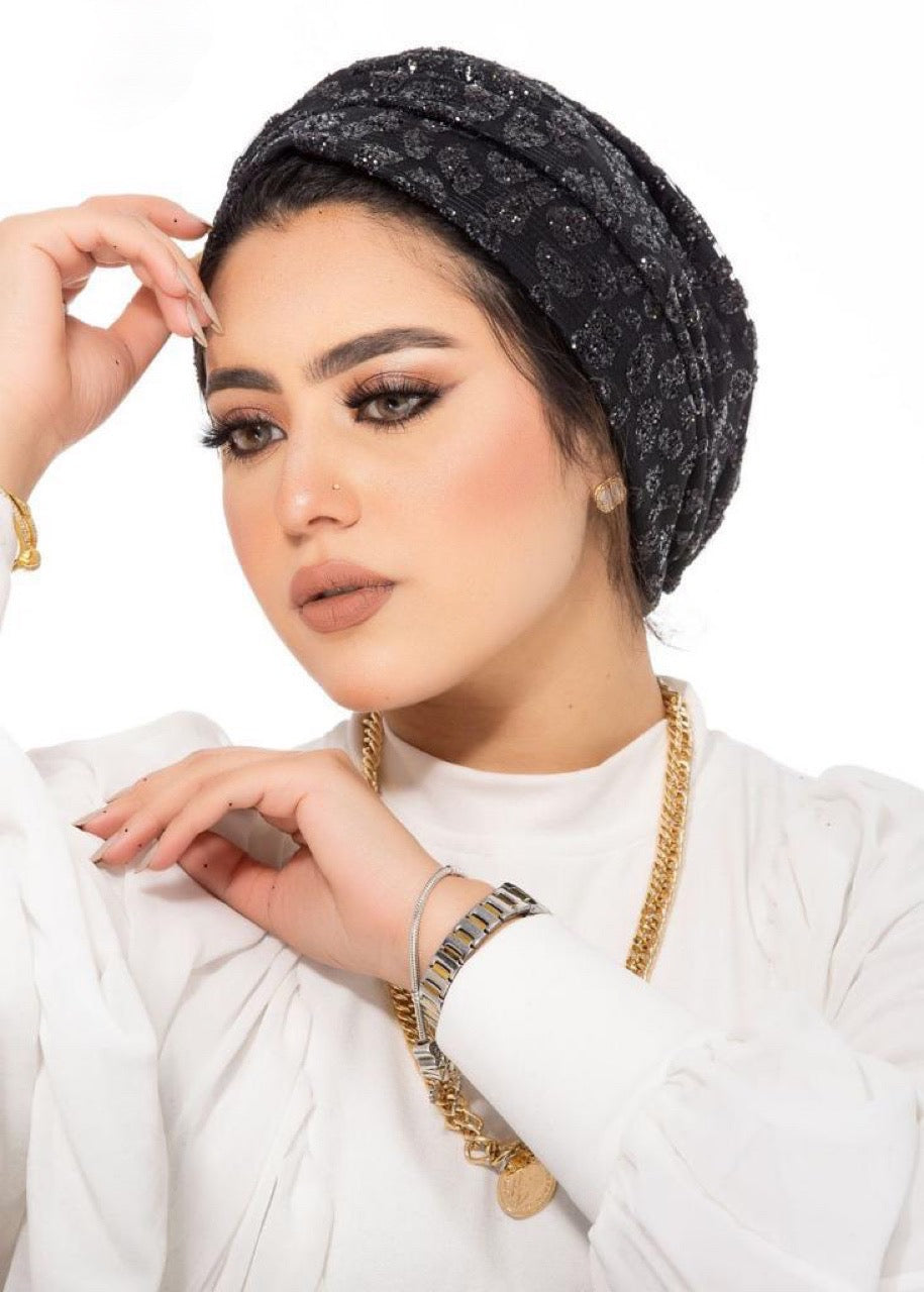 Black Dazzled Turban